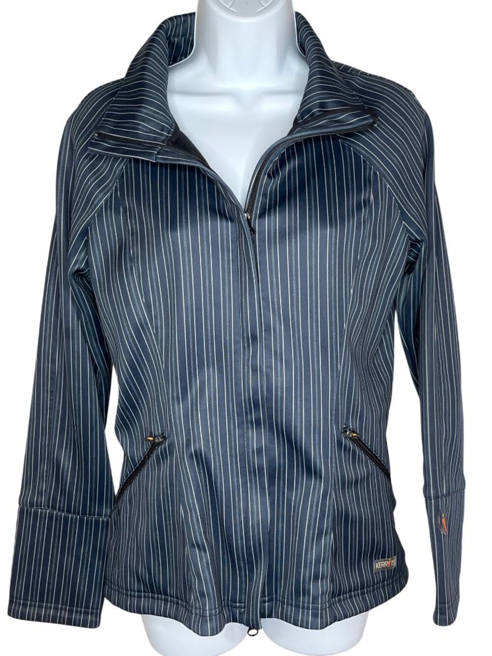 Kerrits Womens Striped Jacket With Zipper & Pockets 75a